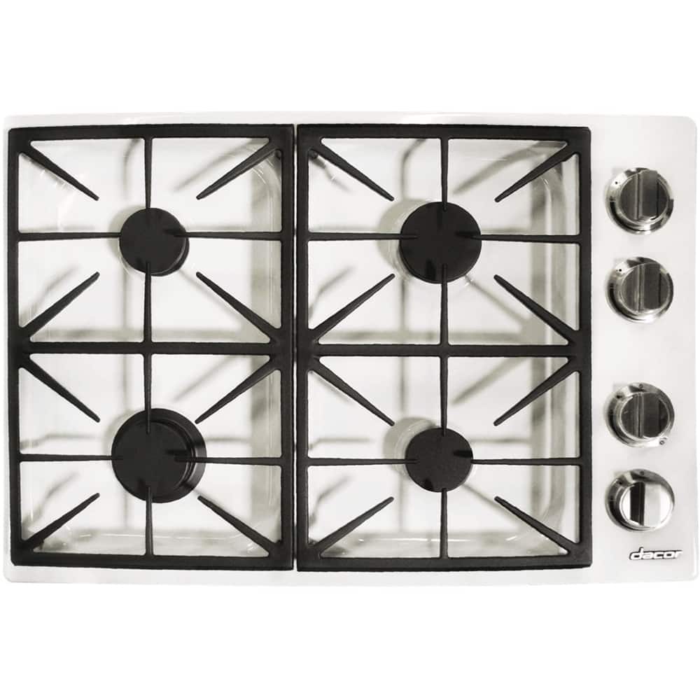 Dacor - Discovery 30" Gas Cooktop - White - Angle_Zoom