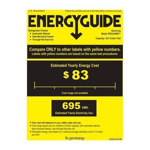 Samsung 24.5 Cu. Ft. SidebySide Refrigerator Fingerprint