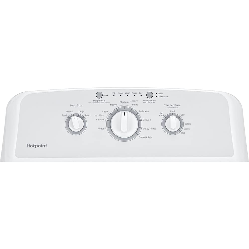 Hotpoint - 3.8 Cu. Ft. 10-Cycle Top-Loading Washer - White with Gray Backsplash - Alt_View_Standard_11