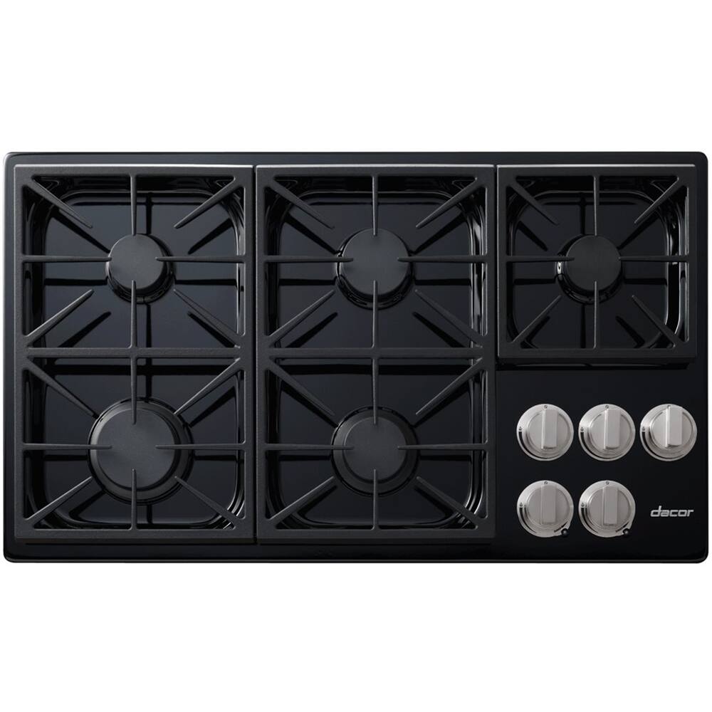 Dacor - Discovery 36" Gas Cooktop - Black - Angle_Zoom