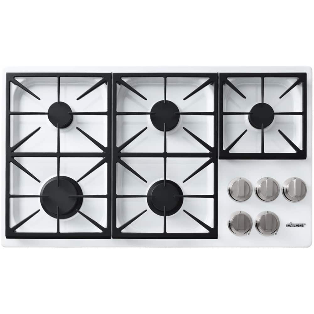 Dacor - Discovery 36" Gas Cooktop - White - Angle_Standard