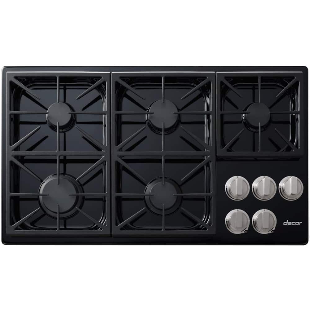 Dacor - Discovery 36" Gas Cooktop - Black - Angle_Standard
