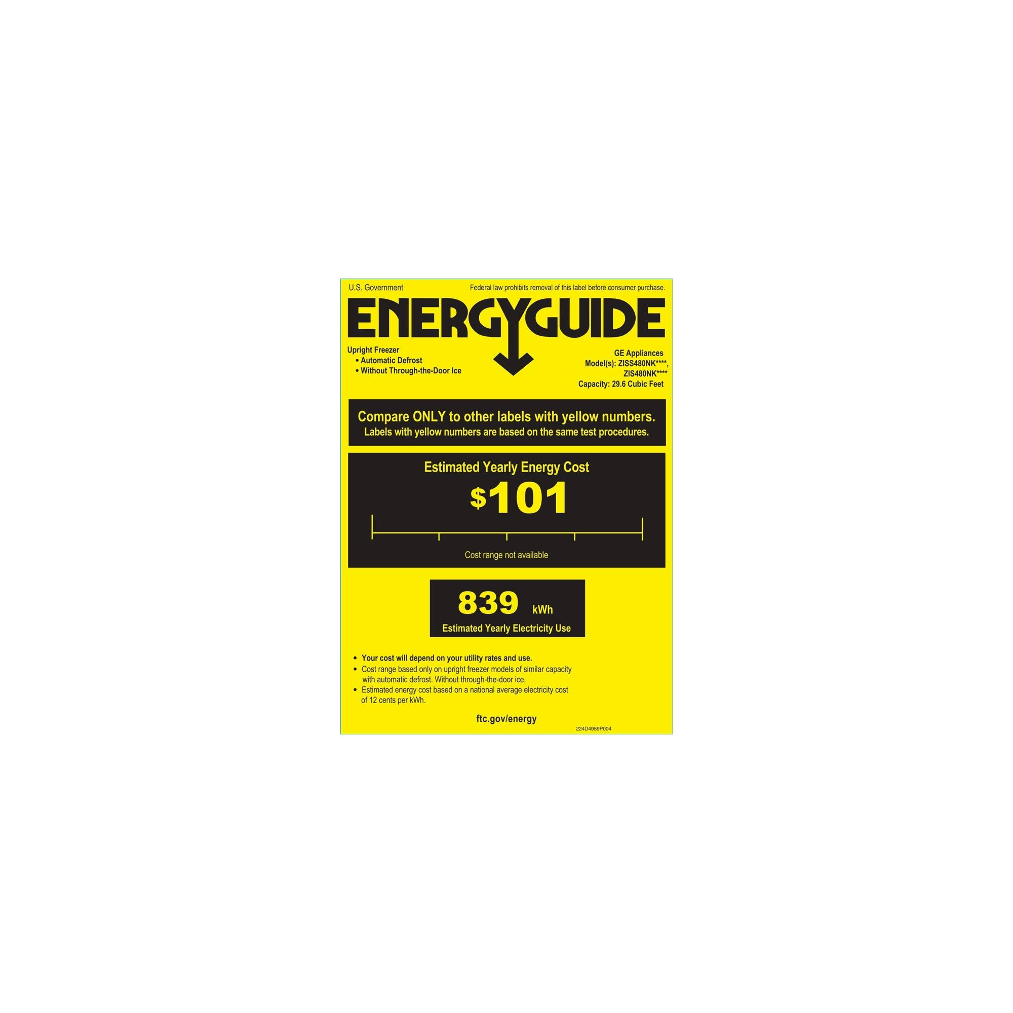 Monogram - 29.9 Cu. Ft. Side-by-Side Built-In Refrigerator - White - Energy_Guide