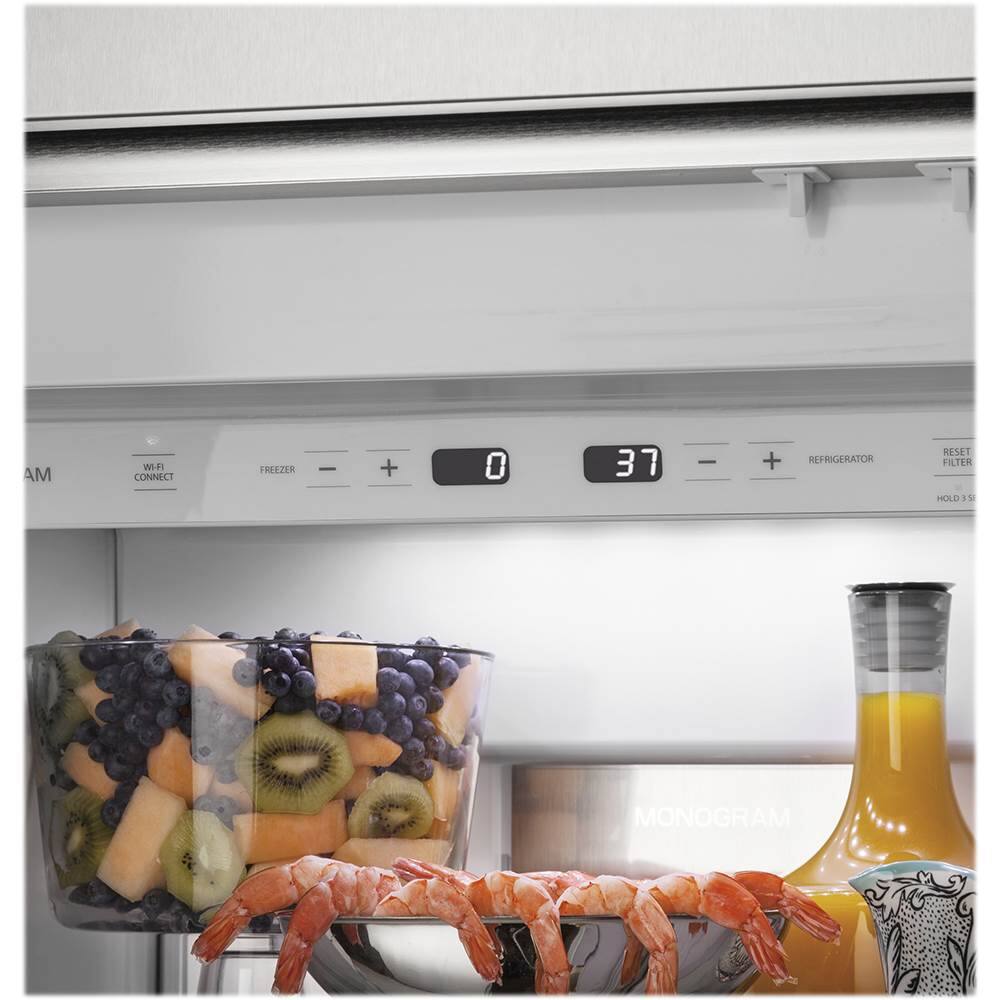 Monogram - 29.9 Cu. Ft. Side-by-Side Built-In Refrigerator - White - Alt_View_Standard_11