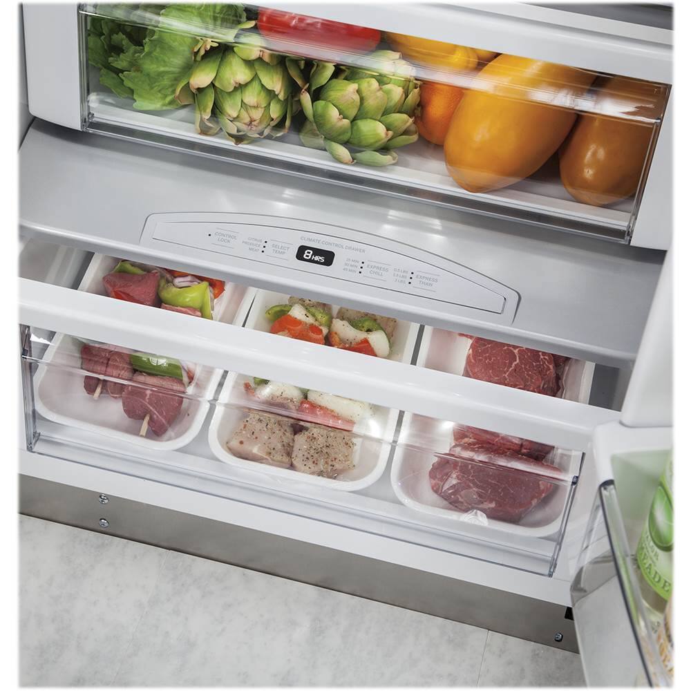 Monogram - 29.9 Cu. Ft. Side-by-Side Built-In Refrigerator - White - Alt_View_Standard_14