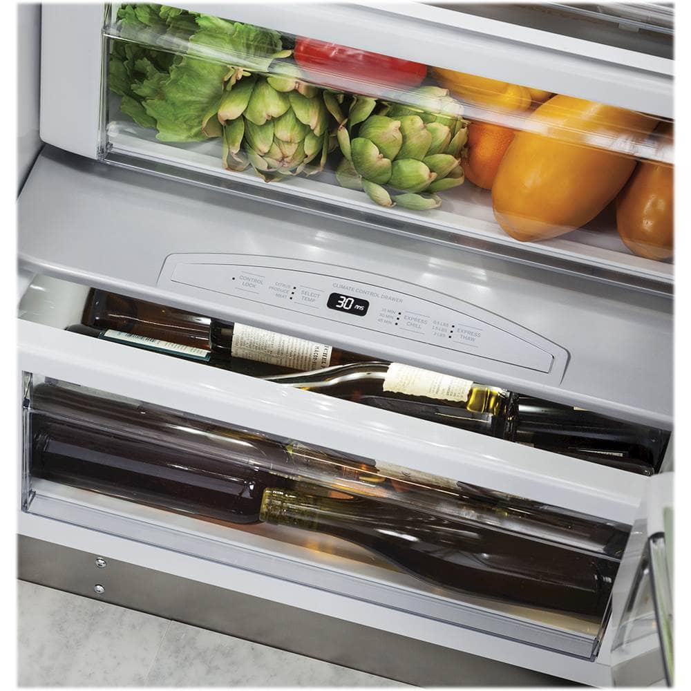 Monogram - 29.9 Cu. Ft. Side-by-Side Built-In Refrigerator - White - Alt_View_Standard_15