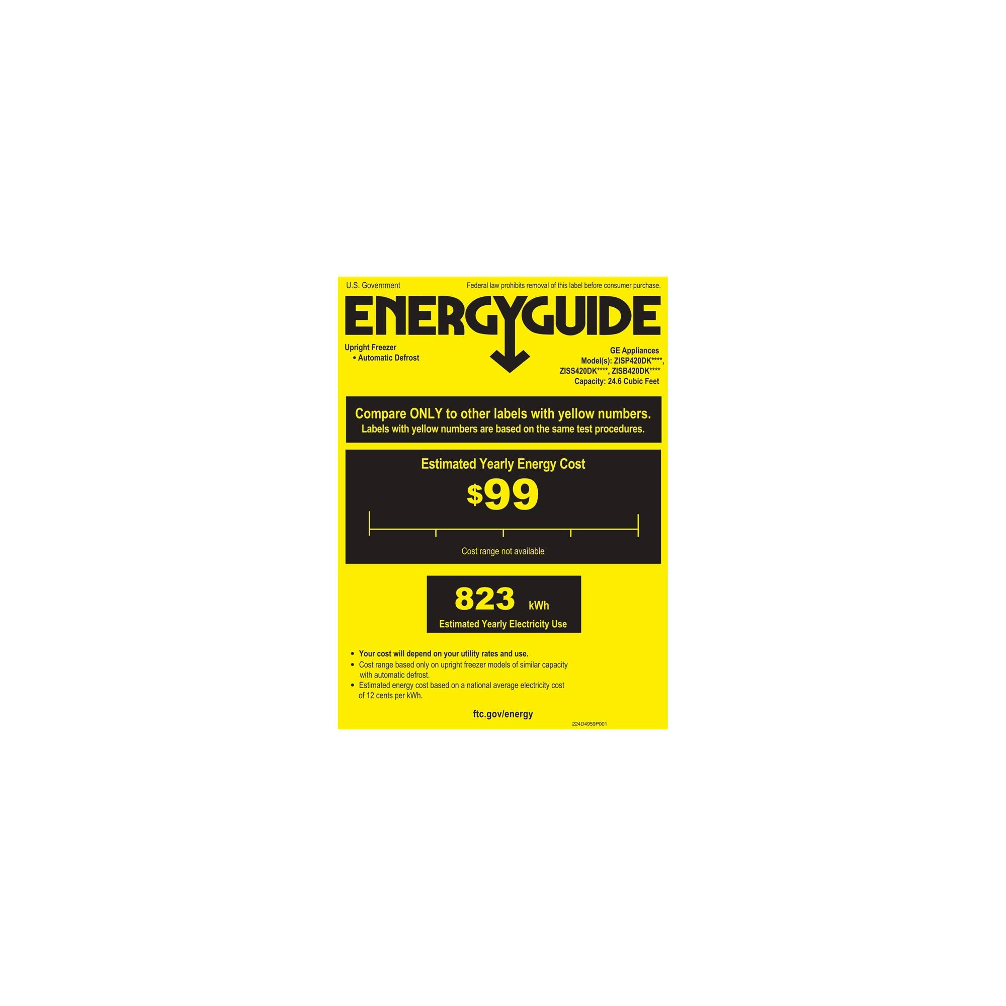 Monogram - 25.5 Cu. Ft. Side-by-Side Built-In Refrigerator - Stainless steel - Energy_Guide