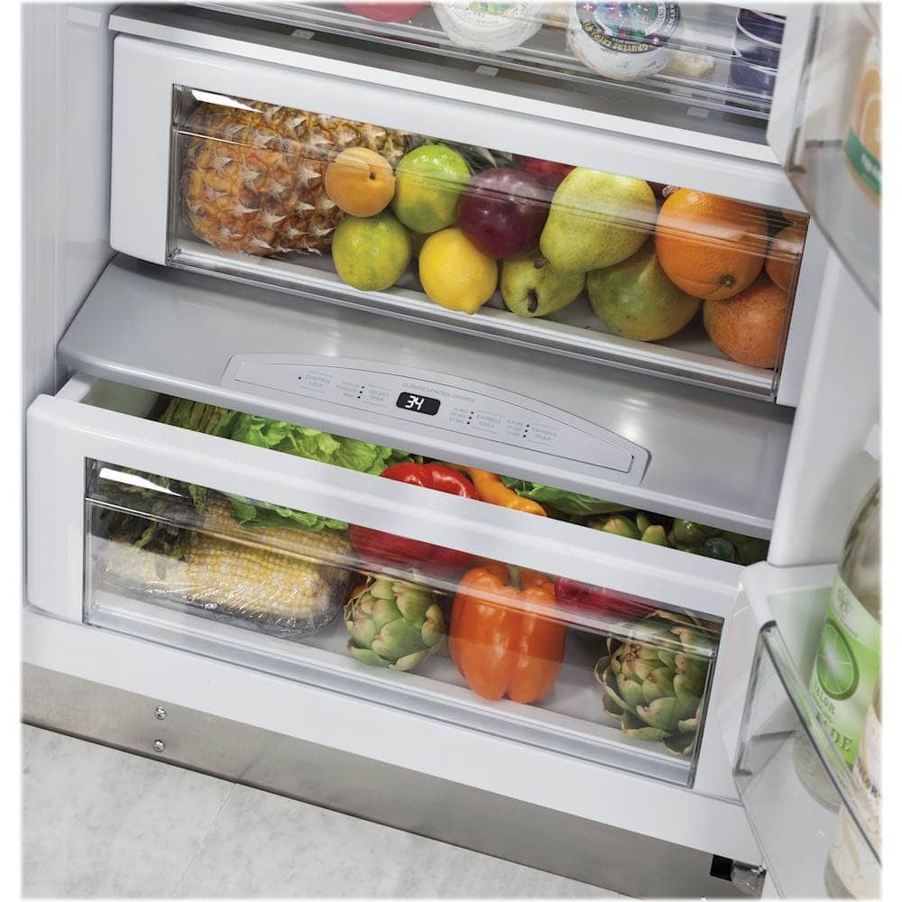 Monogram - 25.5 Cu. Ft. Side-by-Side Built-In Refrigerator - Stainless steel - Alt_View_Standard_16