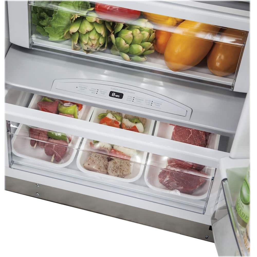 Monogram - 25.5 Cu. Ft. Side-by-Side Built-In Refrigerator - Custom Panel Ready - Alt_View_Standard_13