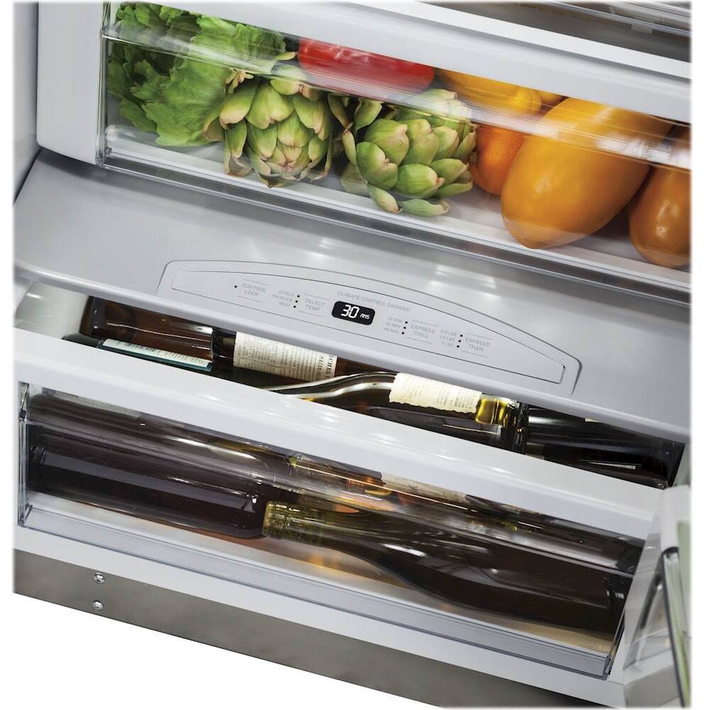 Monogram - 25.5 Cu. Ft. Side-by-Side Built-In Refrigerator - Custom Panel Ready - Alt_View_Standard_14