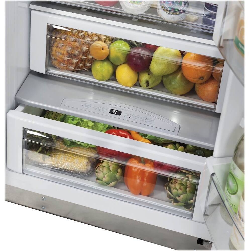 Monogram - 25.5 Cu. Ft. Side-by-Side Built-In Refrigerator - Custom Panel Ready - Alt_View_Standard_15