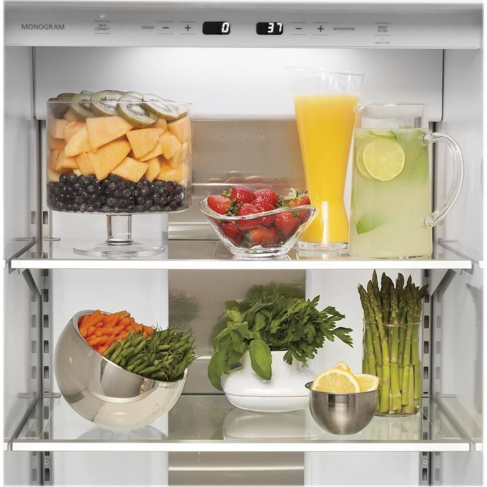 Monogram - 25.5 Cu. Ft. Side-by-Side Built-In Refrigerator - Custom Panel Ready - Alt_View_Standard_16