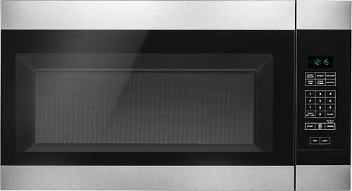 Amana - 1.6 Cu. Ft. Over-the-Range Microwave - Black on stainless - Front_Standard