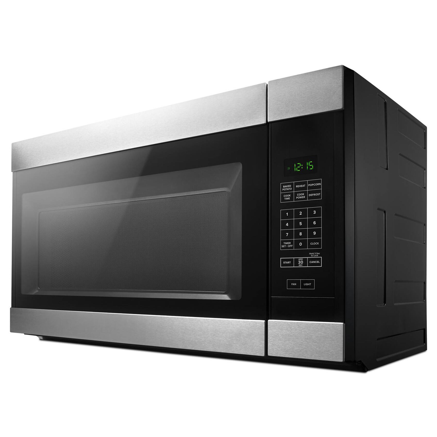 Amana - 1.6 Cu. Ft. Over-the-Range Microwave - Black on stainless - Alt_View_Standard_11