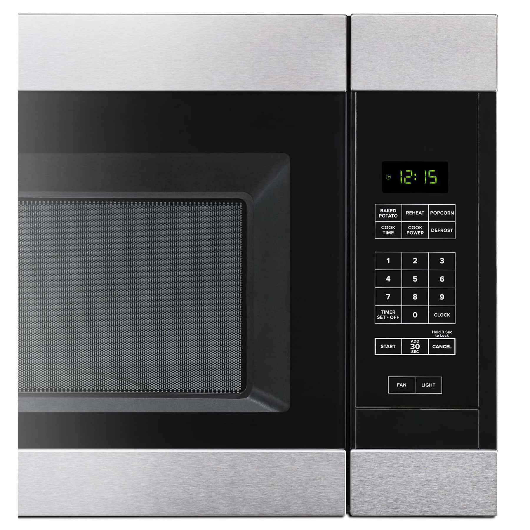 Amana - 1.6 Cu. Ft. Over-the-Range Microwave - Black on stainless - Alt_View_Standard_1