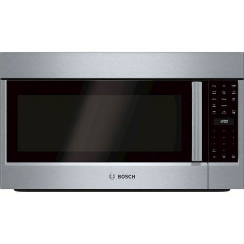 Bosch - 800 Series 1.8 Cu. Ft. Convection Over-the-Range Microwave - Stainless steel - Front_Standard