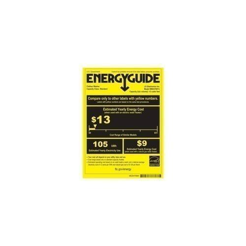 LG - 4.5 Cu. Ft. 14-Cycle Front-Loading Washer - Black stainless steel - Energy_Guide