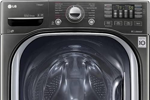 LG - 4.5 Cu. Ft. 14-Cycle Front-Loading Washer - Black stainless steel - Alt_View_Standard_1