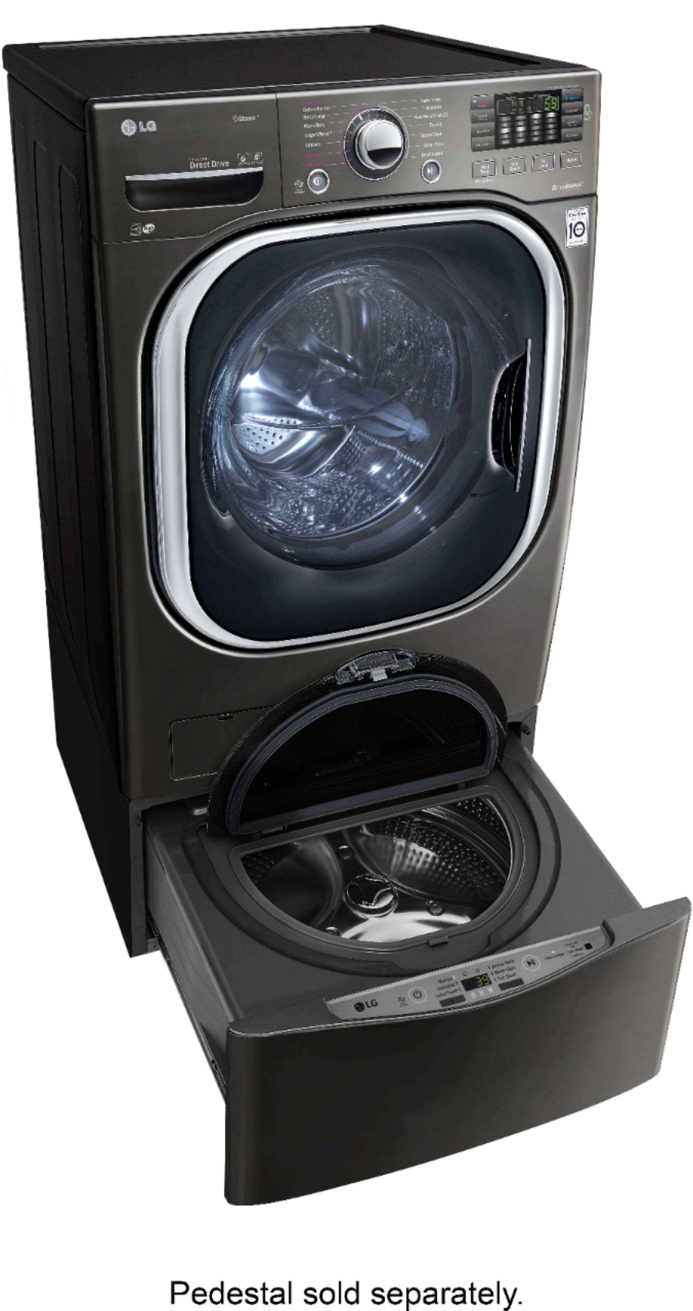 LG - 4.5 Cu. Ft. 14-Cycle Front-Loading Washer - Black stainless steel - Alt_View_Standard_5