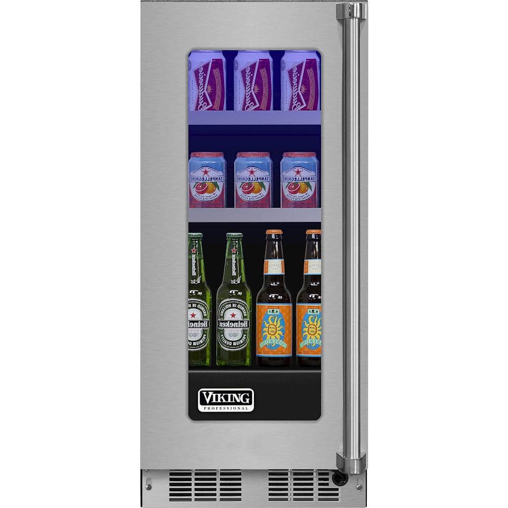 Viking - Professional 5 Series 5-Bottle and 35-Can Beverage Cooler - Stainless steel - Front_Zoom