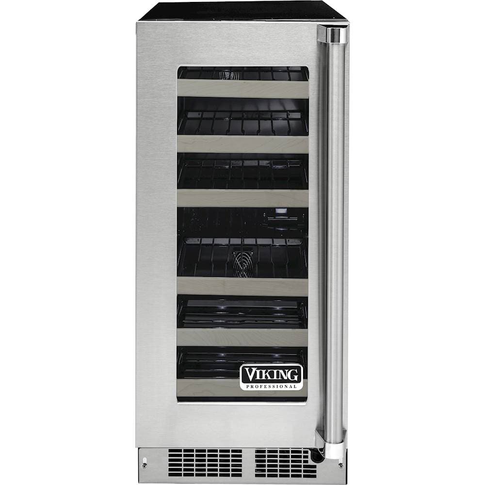 Viking - Professional 5 Series 24-Bottle Wine Cellar - Stainless steel - Front_Standard