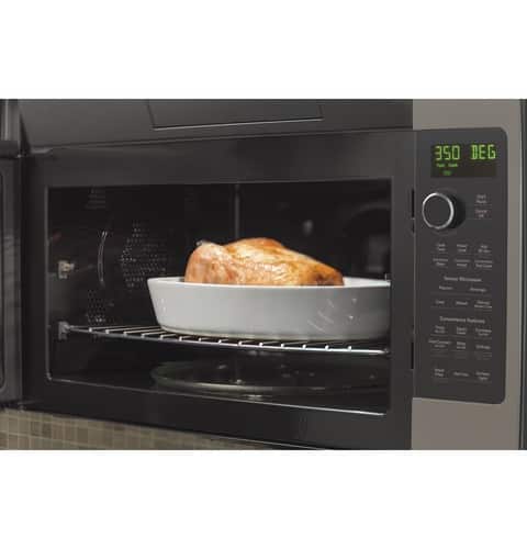 GE - 1.7 Cu. Ft. Convection Over-the-Range Microwave with Sensor Cooking - Slate - Alt_View_Standard_19