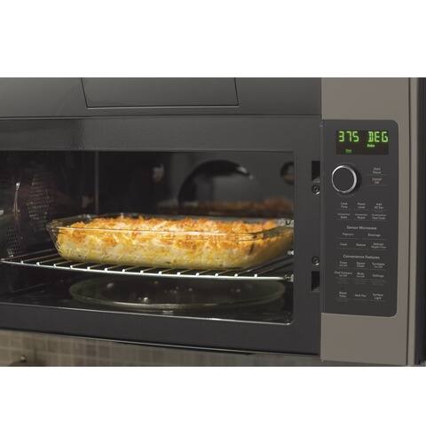 GE - 1.7 Cu. Ft. Convection Over-the-Range Microwave with Sensor Cooking - Slate - Alt_View_Standard_20