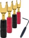 AudioQuest - Speaker Wire Terminations (4-Pack) - Red/Black
