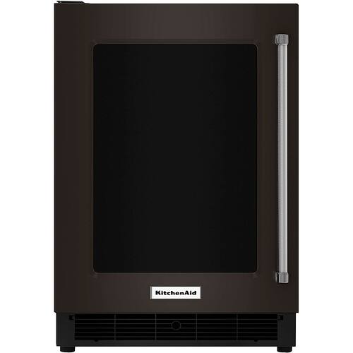 KitchenAid - 5.0 Cu. Ft. Mini Fridge - Black stainless steel - Front_Standard