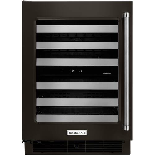 KitchenAid 46Bottle Wine Cooler Black stainless steel at Pacific Sales