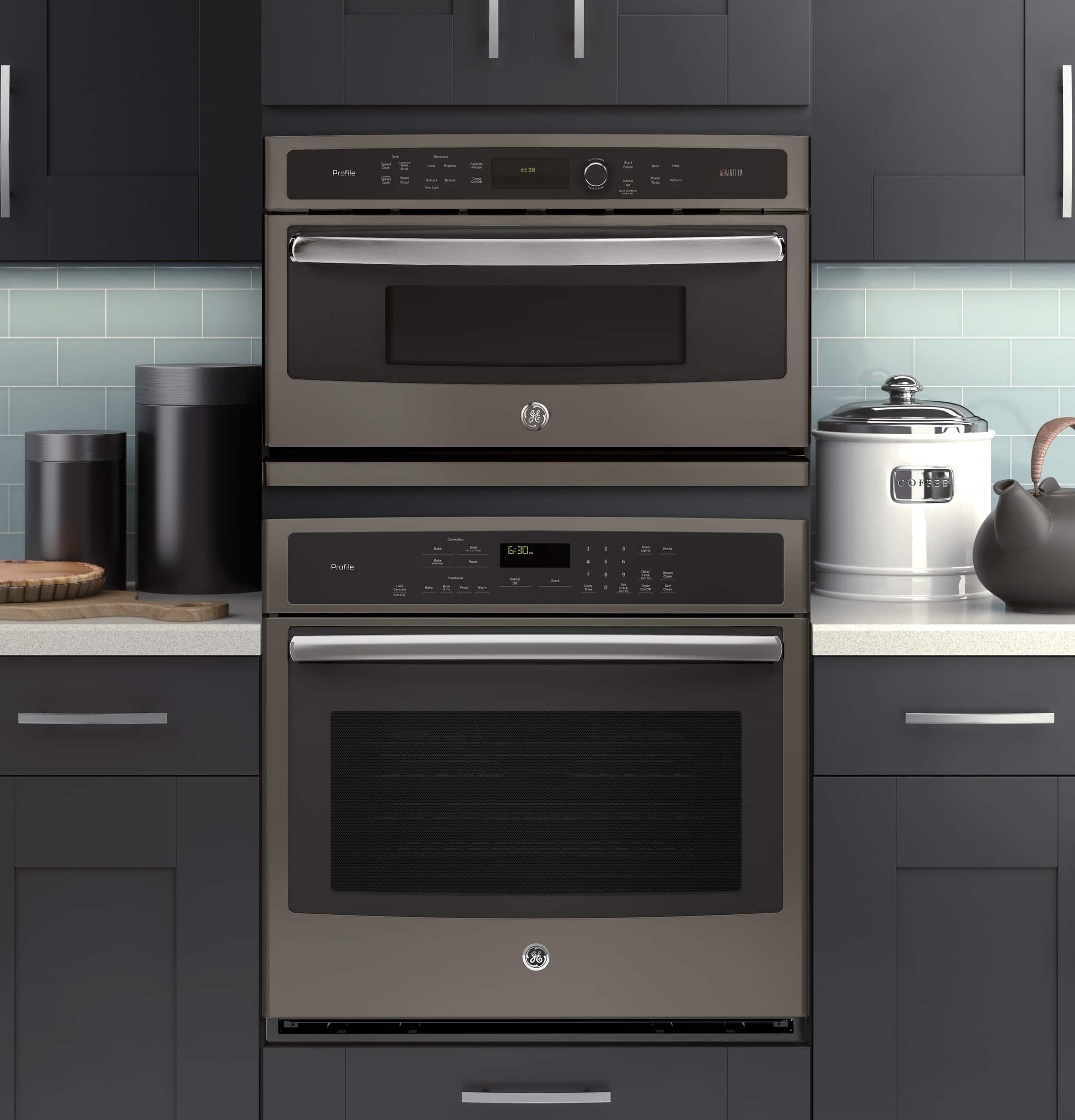 GE - Profile 30" Built-In Single Electric Convection Wall Oven - Slate - Alt_View_Standard_11