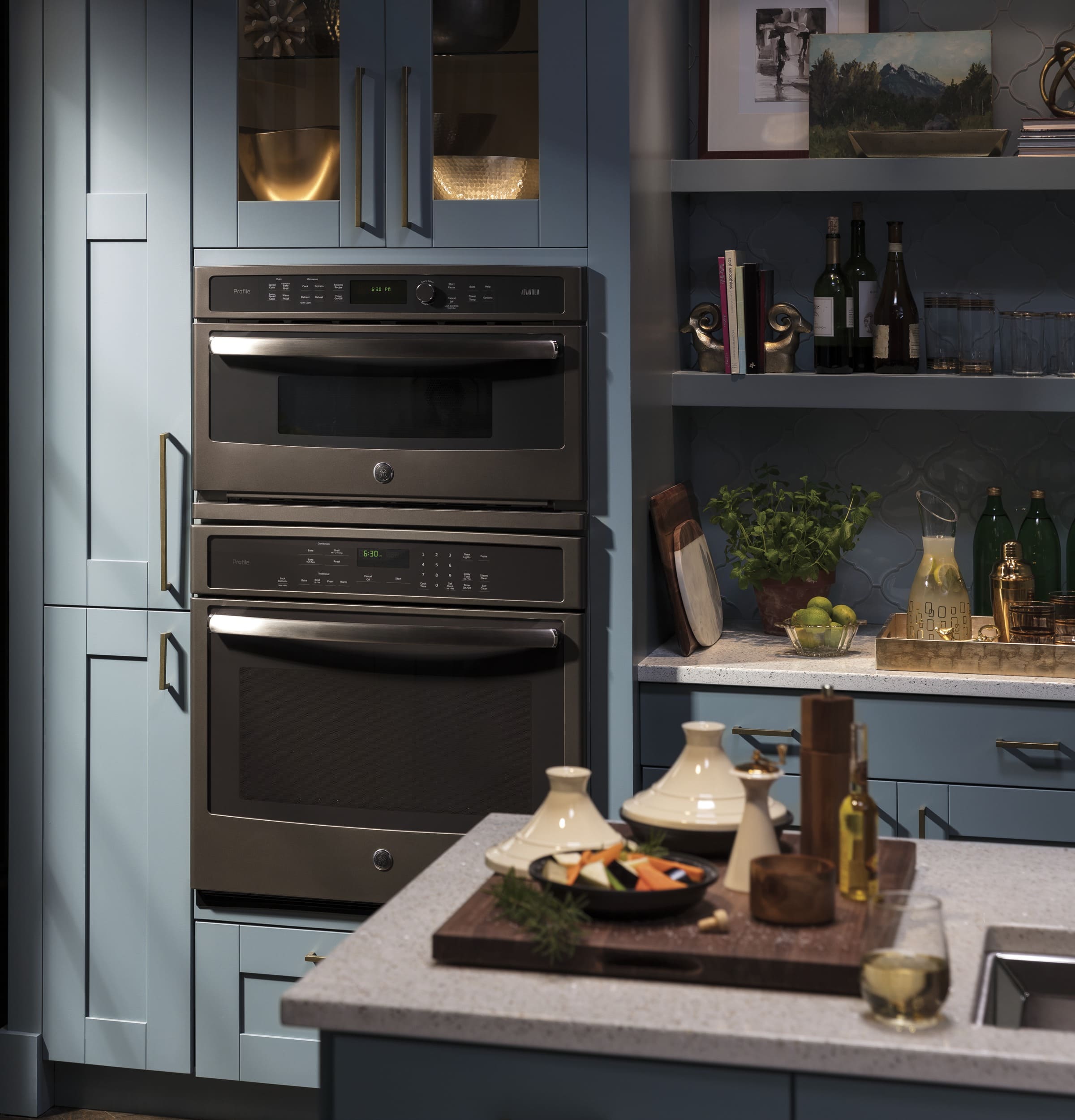 GE - Profile 30" Built-In Single Electric Convection Wall Oven - Slate - Alt_View_Standard_16