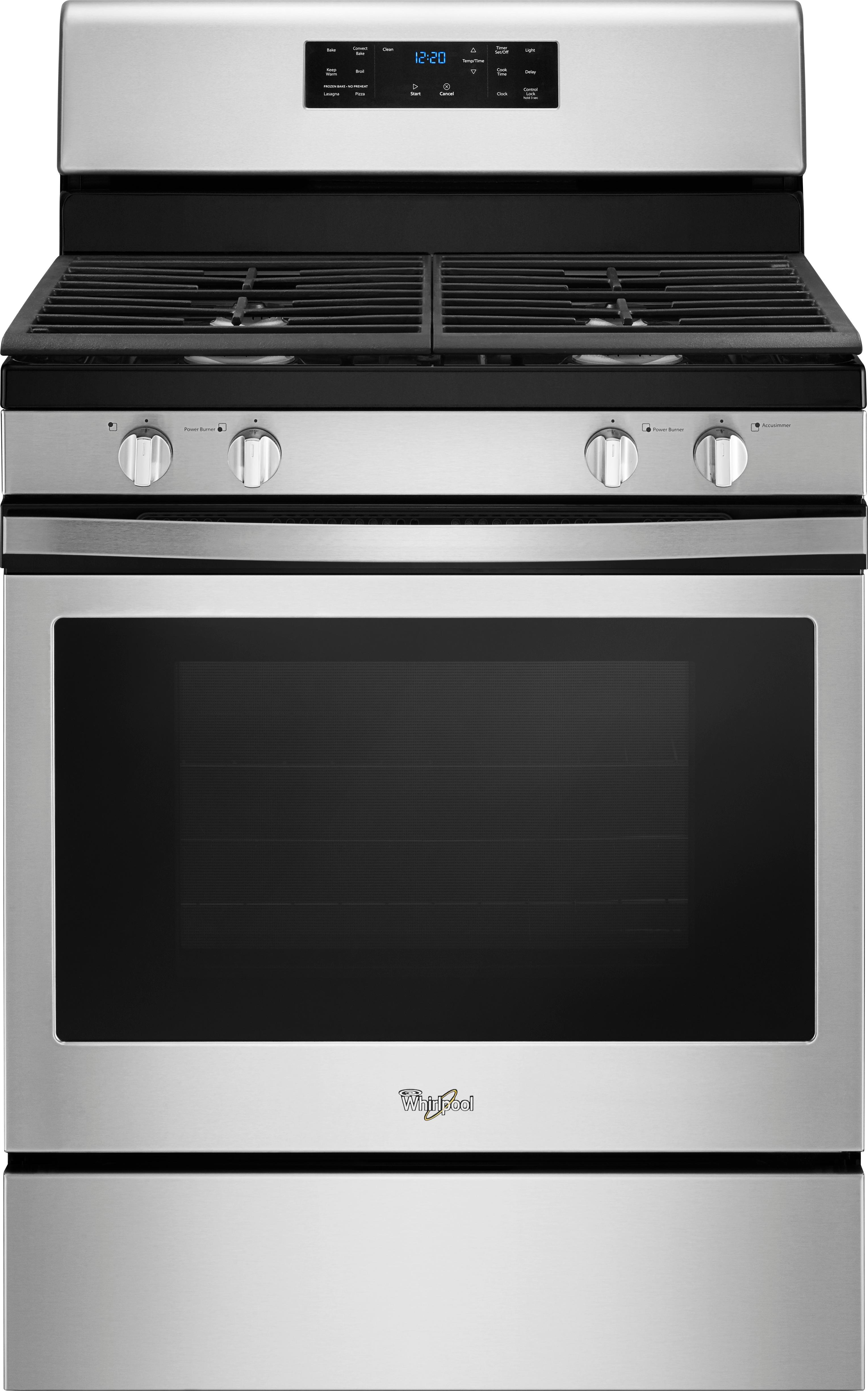 Whirlpool - 5.0 Cu. Ft. Self-Cleaning Freestanding Gas Convection Range Stainless Steel Self Cleaning Gas Range