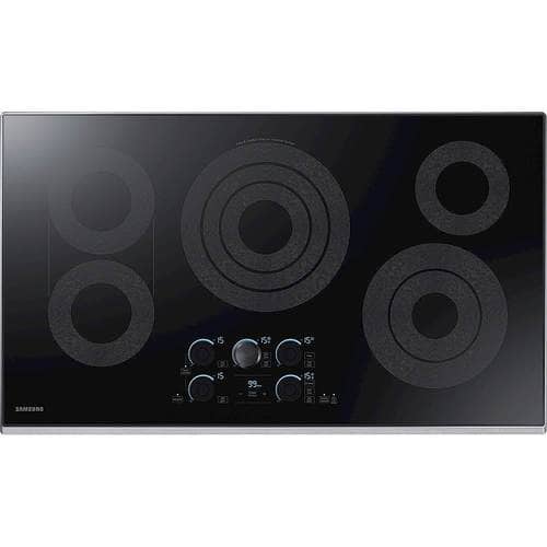 Samsung - 36" Electric Cooktop - Stainless steel - Front_Standard