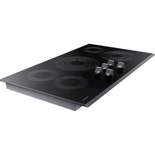 Samsung - 36" Electric Cooktop - Fingerprint Resistant Black Stainless Steel - Angle_Standard