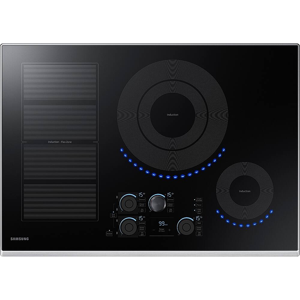 Samsung - 30" Induction Cooktop - Stainless steel - Front_Zoom