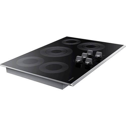 Samsung - 30" Electric Cooktop - Stainless steel - Angle_Standard
