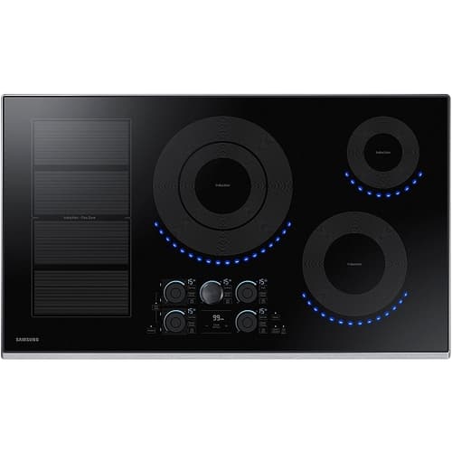Samsung - 36" Induction Cooktop - Stainless steel - Front_Standard