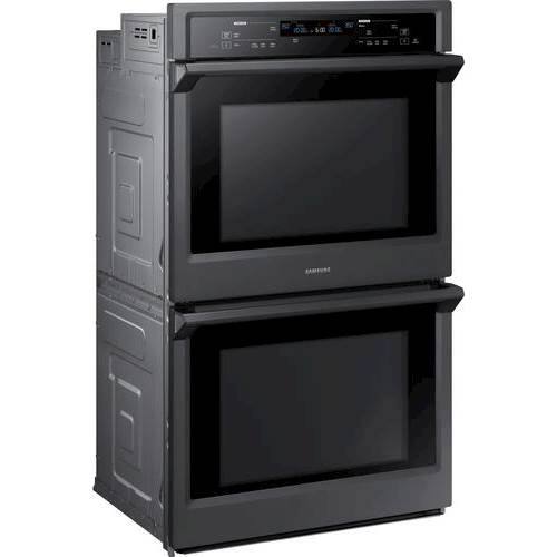 Samsung - 30" Double Wall Oven - Fingerprint Resistant Black Stainless Steel - Angle_Standard