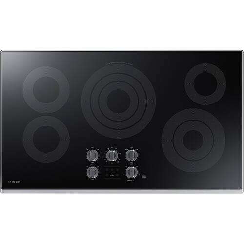 Samsung - 36" Electric Cooktop - Stainless steel - Front_Standard
