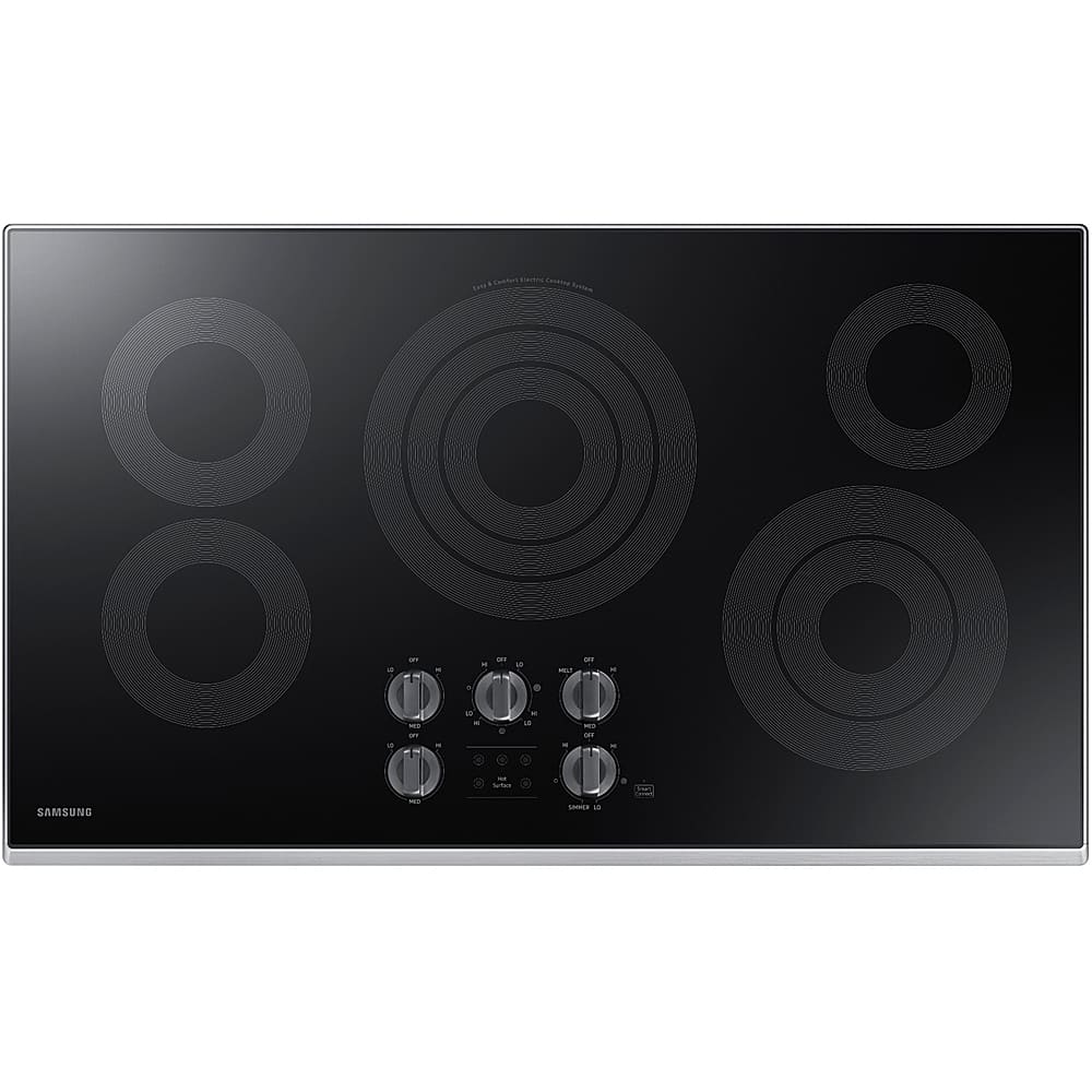 Samsung - 36" Electric Cooktop - Stainless steel - Front_Zoom