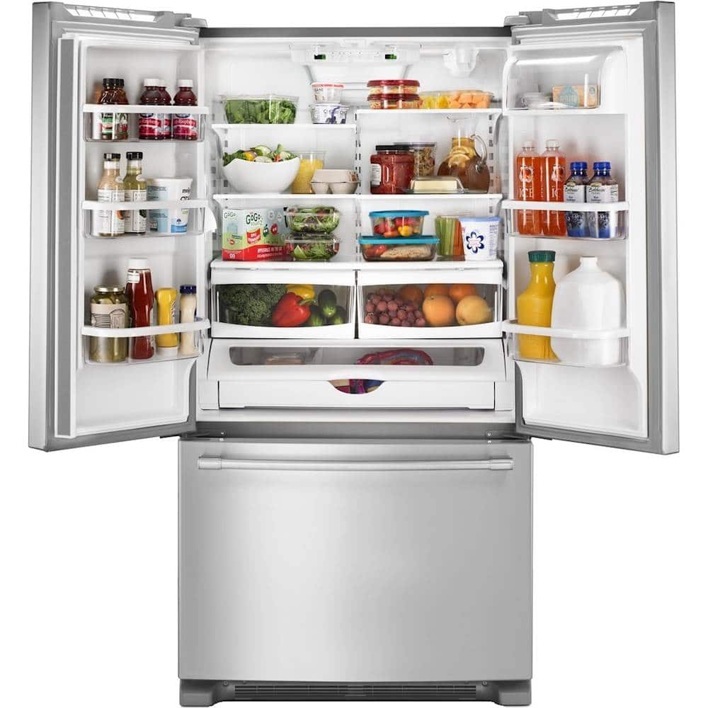 Maytag - 20 Cu. Ft. French Door Counter-Depth Refrigerator - Stainless ...