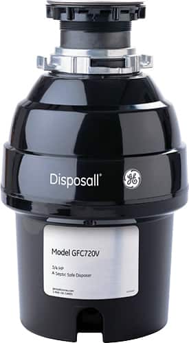 GE - 3/4 HP Disposer - Black - Front_Standard