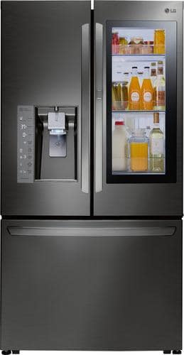 LG - 29.6 Cu. Ft. French InstaView Door-in-Door Smart Wi-Fi Enabled Refrigerator - PrintProof Black Stainless Steel - Alt_View_Standard_13