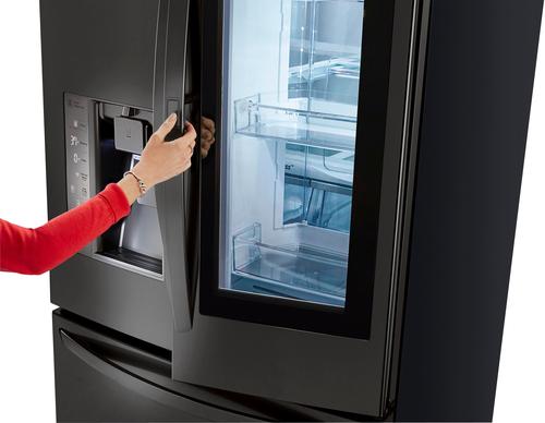 LG - 29.6 Cu. Ft. French InstaView Door-in-Door Smart Wi-Fi Enabled Refrigerator - PrintProof Black Stainless Steel - Alt_View_Standard_15