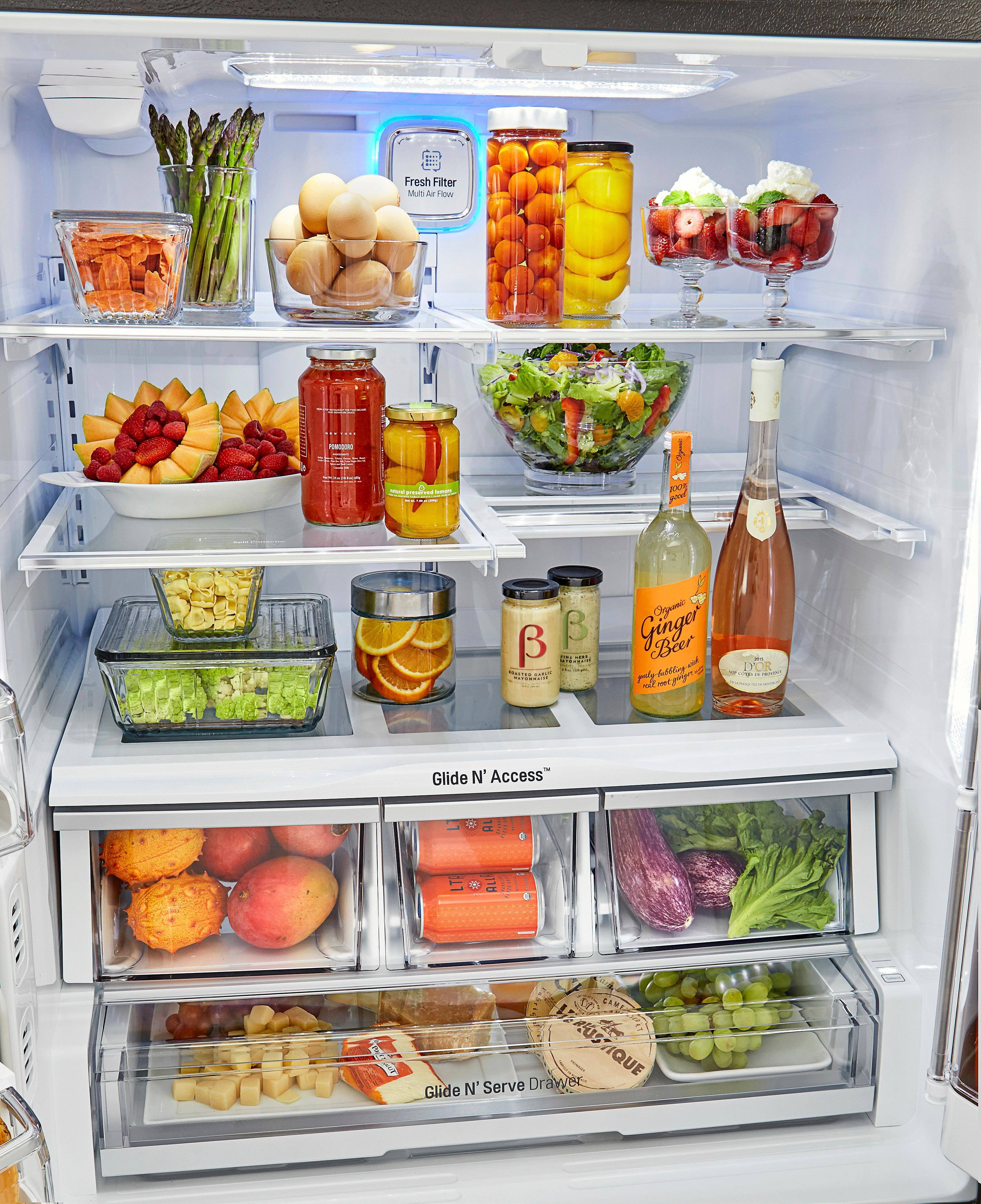 LG - 29.6 Cu. Ft. French InstaView Door-in-Door Smart Wi-Fi Enabled Refrigerator - PrintProof Black Stainless Steel - Alt_View_Standard_20