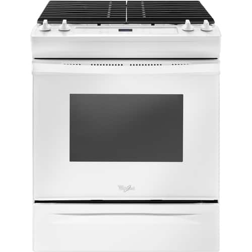 Whirlpool - 5.0 Cu. Ft. Self-Cleaning Slide-In Gas Range - White - Front_Standard