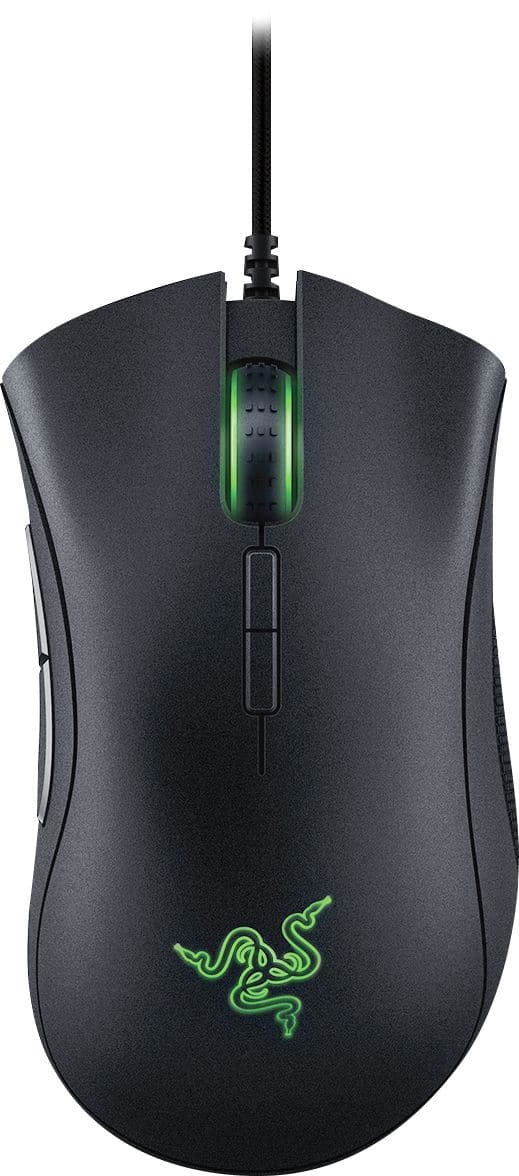 Razer - DeathAdder Elite Wired Optical Gaming Mouse with Chroma Lighting - Black