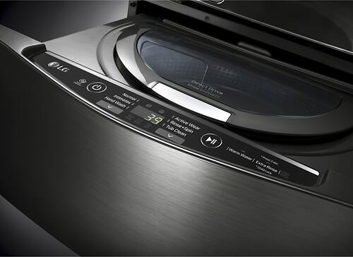 LG - SideKick 1.0 Cu. Ft. 6-Cycle Top-Loading Washer - Black stainless steel - Alt_View_Standard_1
