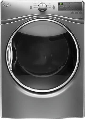 Whirlpool - 7.4 Cu. Ft. 8-Cycle Gas Dryer with Steam - Chrome Shadow